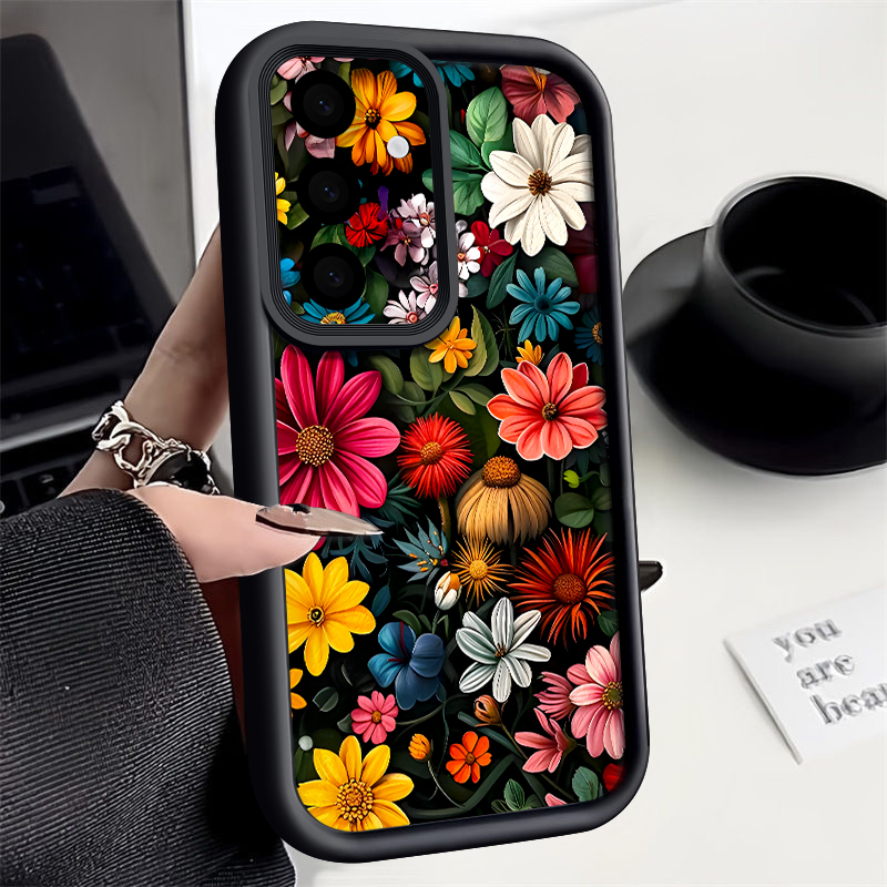 Phone Cases Samsung A14 - Colorful Flowers Pattern Case For Samsung