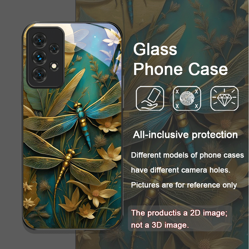 Flower Golden Dragonfly Temper - Phone Cases Samsung A14 评论和价格