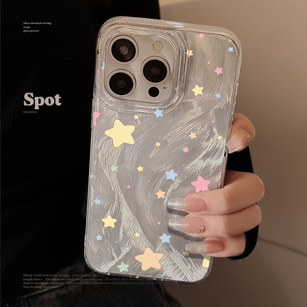 Colorful Macaron Stars Feather - Phone Cases Hard 评论和价格